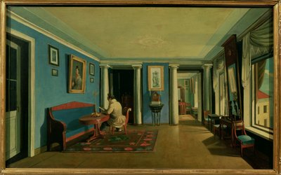 Indoors. Drawing Room with Columned Entresol by Kapiton Alekseevich Zelentsov